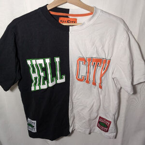 Just Don All City, 'Hell City All City' Double Tshirt, 100% cotton, Size Medium